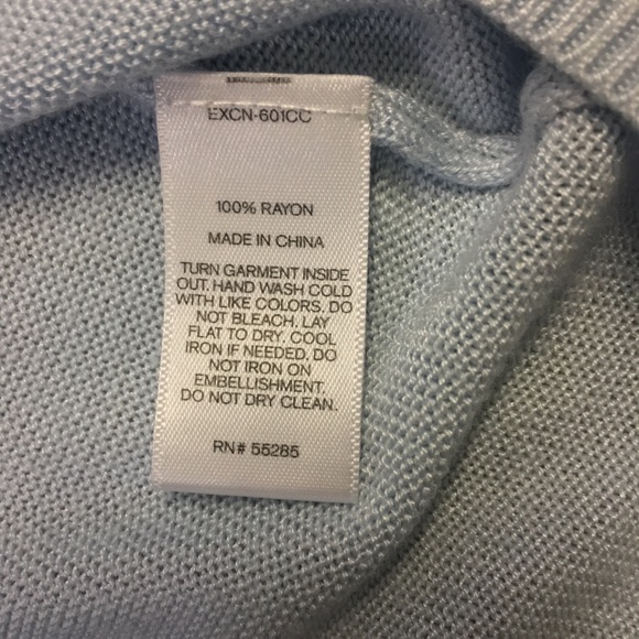 Express Light Blue Knit T Shirt - Picture 5 of 6